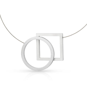 Necklace Circle and Square C241